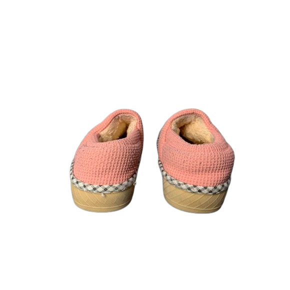 Cute Baby Girls Pink & Grey Bunny Slippers Size 1 - Picture 3 of 8